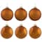 6ct. Bronze & Amber 2-Finish Glass Ball Ornaments